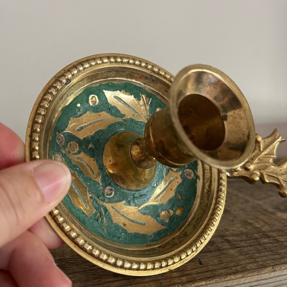 Vintage Brass Chamberstick Candle Holders - Picture 4 of 6